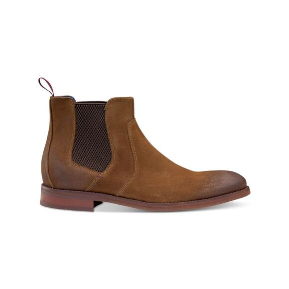 JOHNSTON & MURPHY Mens Brown Danby Round Toe Block Heel Suede Boots Shoes 8.5 M - Picture 3 of 4